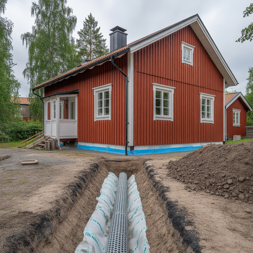 kostnad for dranering runt hus 2025 prisexempel
